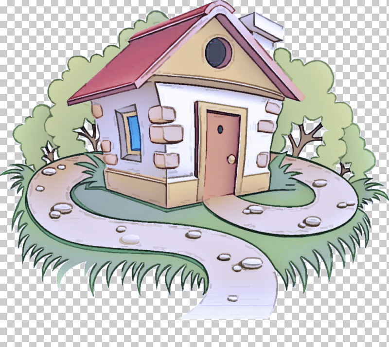 Cute house, watercolor sketch style with... - Stock Illustration [95223133]  - PIXTA
