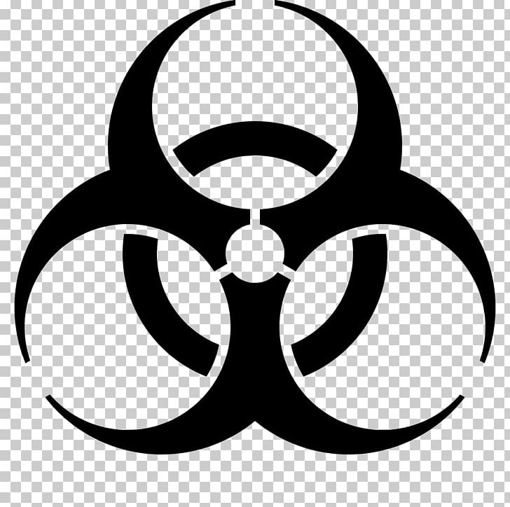 Biological Hazard Symbol PNG, Clipart, Artwork, Biological Hazard, Biosafety Level, Black And White, Circle Free PNG Download