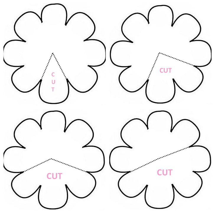 Paper Flower Rose Template Pattern PNG, Clipart, Angle, Area, Black And White, Circle, Clip Art Free PNG Download