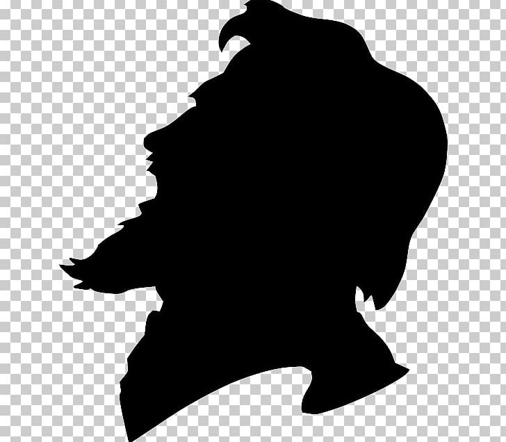 Silhouette Portrait PNG, Clipart, Animals, Beak, Beard, Black, Black And White Free PNG Download