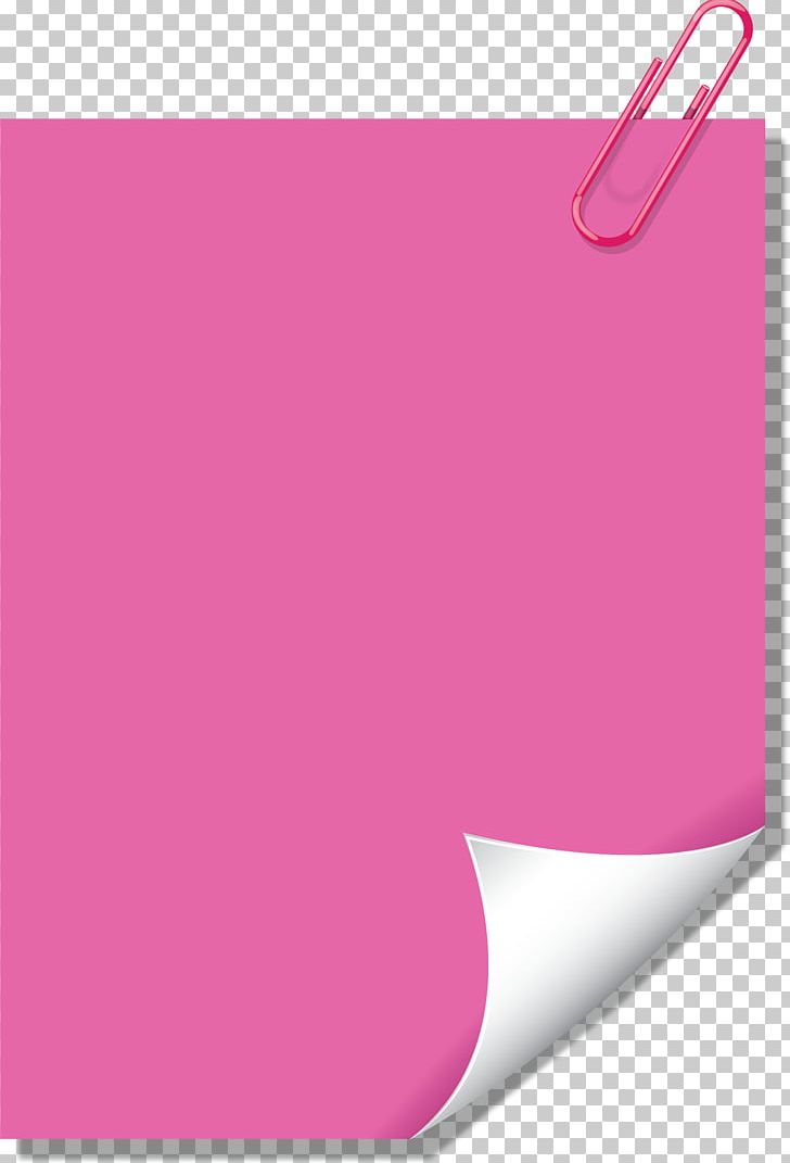 pink post it note clip art