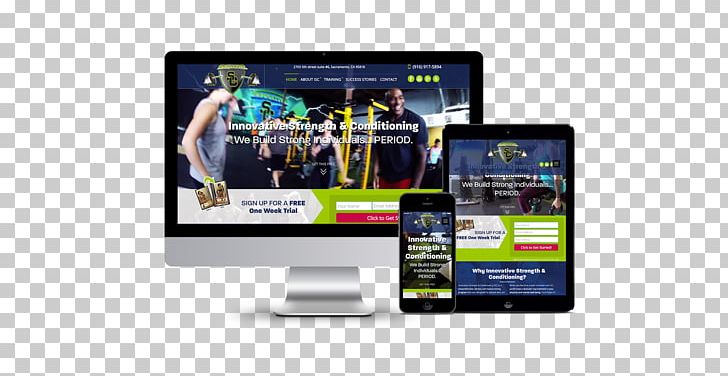 Strength And Conditioning Coach Responsive Web Design Innovative Strength & Conditioning PNG, Clipart, Communication, Computer Monitor, Display Advertising, Electronics, Fitness Centre Free PNG Download