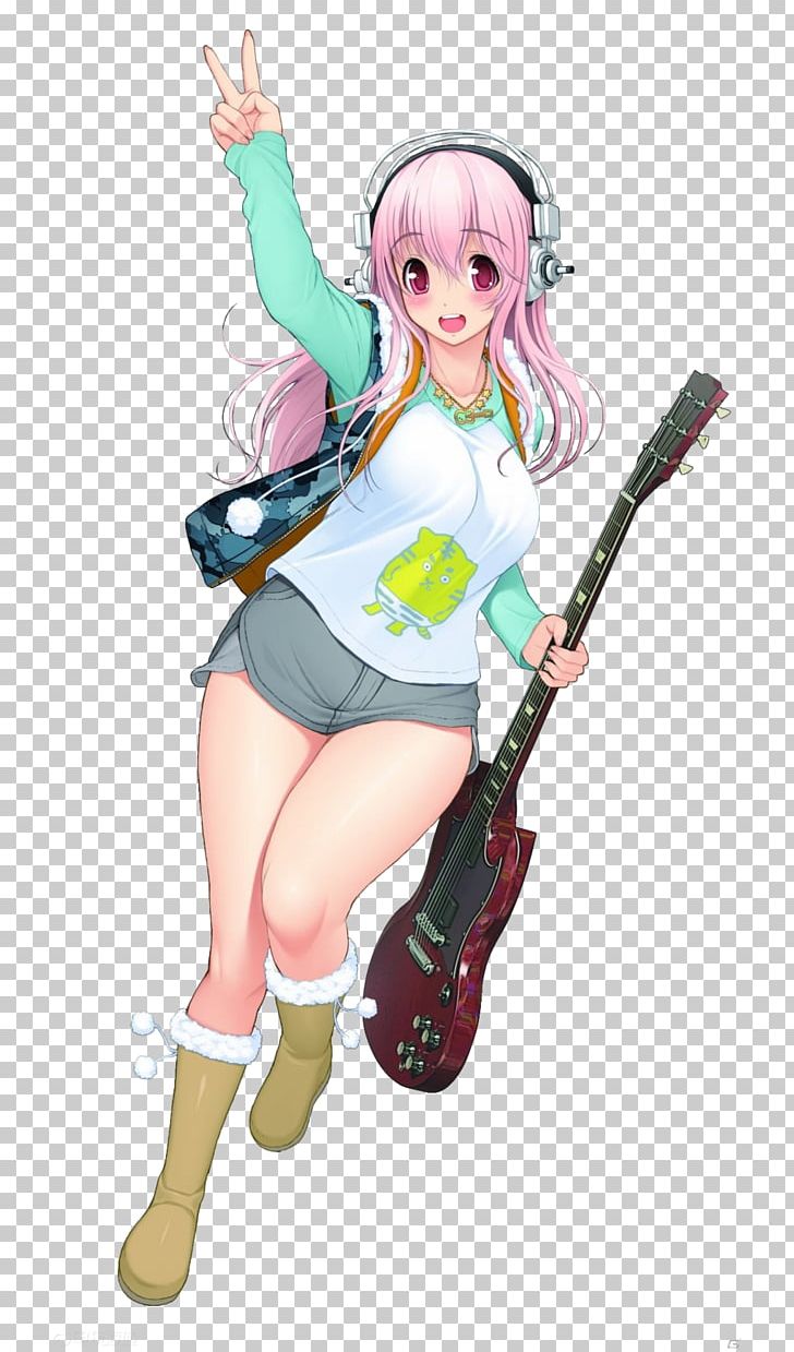 Super Sonico Anime Comiket Cosplay Manga PNG, Clipart, Action Figure, Anime, Arm, Art, Bass Guitar Free PNG Download