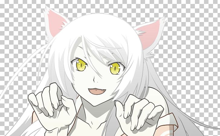 Catgirl Nekomonogatari (Kuro) Monogatari Series PNG, Clipart, Anime Music Video, Black, Cartoon, Cat Like Mammal, Desktop Wallpaper Free PNG Download
