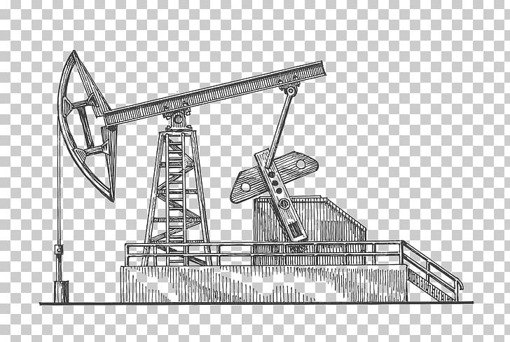 Pumpjack Petroleum Oil Pump Oil Well PNG, Clipart, Angle, Black And White, Blowout, Crane, Derrick Free PNG Download