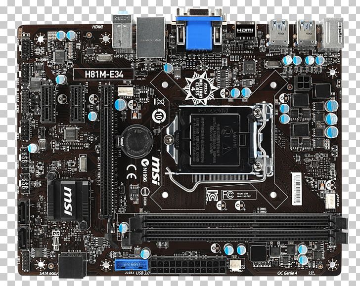 Intel LGA 1150 Motherboard ATX PCI Express PNG, Clipart, Atx, Central Processing Unit, Chipset, Computer, Computer Hardware Free PNG Download