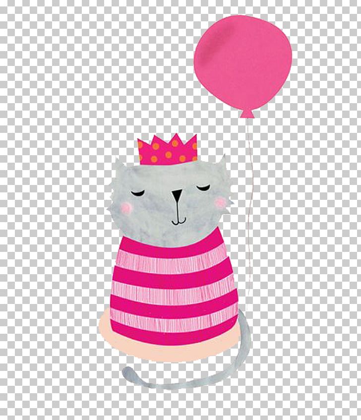 Cat Kitten Drawing Birthday Illustration PNG, Clipart, Air Balloon, Art, Balloon, Balloon Cartoon, Balloons Free PNG Download