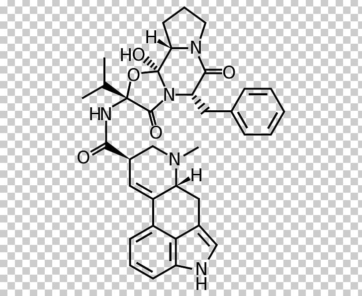 Ergocristine Lysergic Acid Diethylamide Ergotamine PNG, Clipart, Alkaloid, Angle, Area, Black And White, Chemical Structure Free PNG Download