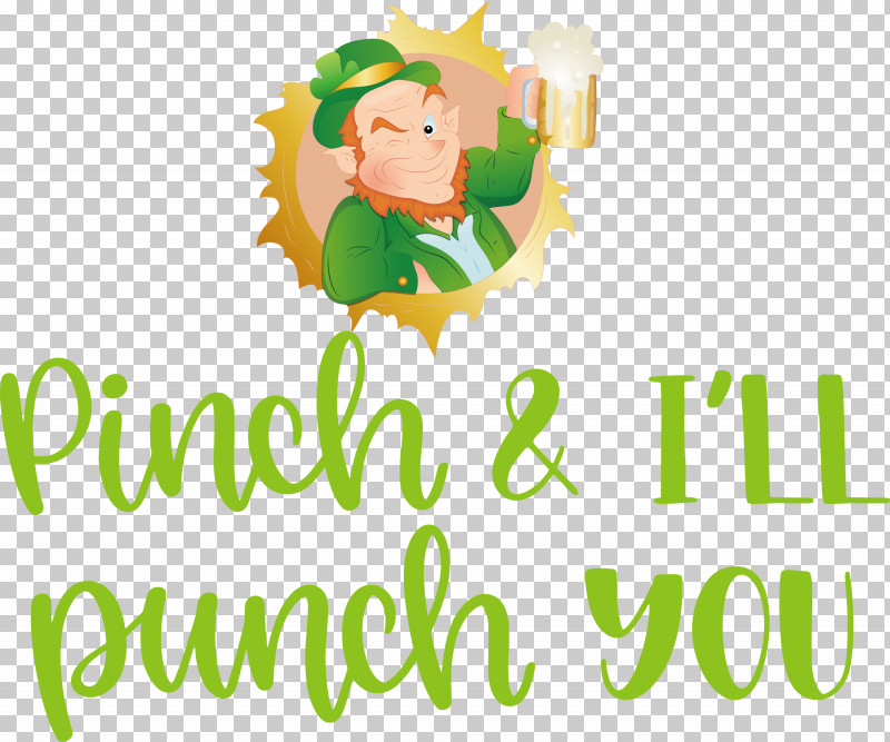 Pinch Punch St Patricks Day PNG, Clipart, Behavior, Character, Green, Happiness, Logo Free PNG Download