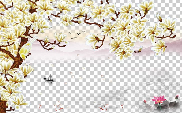 Euclidean Wall Painting PNG, Clipart, Bedroom Mural, Blossom, Branch, Carving, Cherry Blossom Free PNG Download