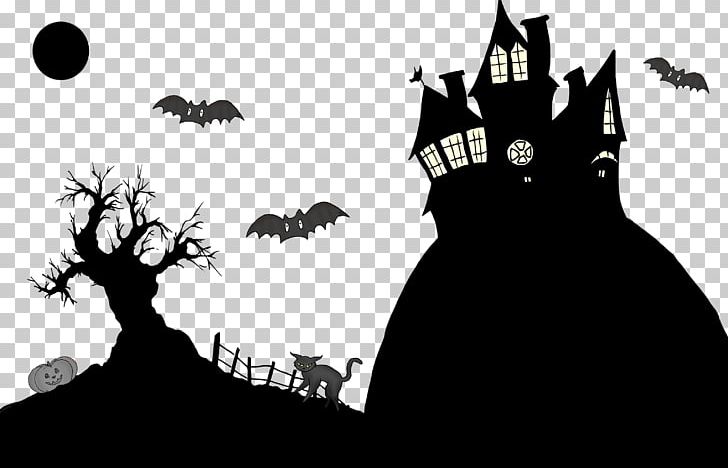 Halloween Drawing Shadow Silhouette PNG, Clipart, Black, Black And White, Black Cat, Cartoon, Coloring Book Free PNG Download