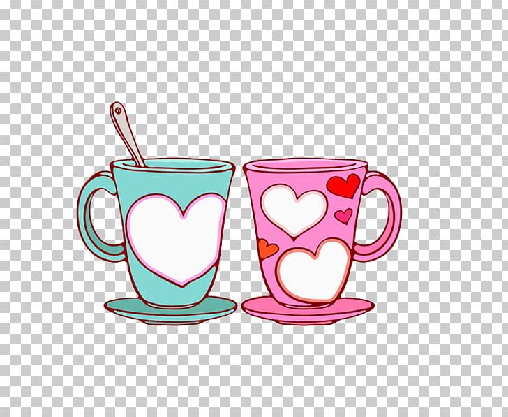 Coffee Cup Illustration PNG, Clipart, Cartoon, Cartoon Couple, Ceramic, Coffee Cup, Color Free PNG Download