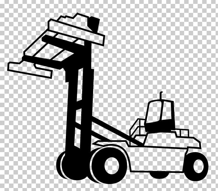Forklift Reach Stacker Drawing Vehicle PNG, Clipart, Angle, Black And White, Counterweight, Drawing, Electric Motor Free PNG Download