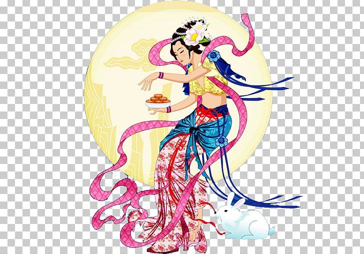 Mid-Autumn Festival Mooncake 嫦娥奔月 Chang'e Moon Rabbit PNG, Clipart,  Free PNG Download