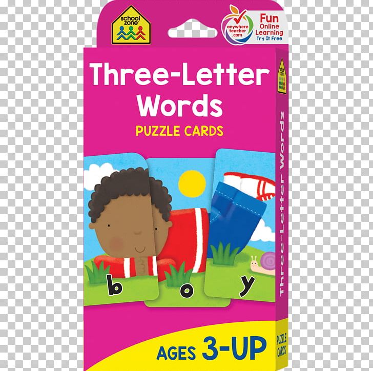 Three-Letter Words: Puzzle Card I Can Spell Words With Three Letters Flashcard School Zone Publishing Company PNG, Clipart, Area, Card Game, Education, Flashcard, Game Free PNG Download