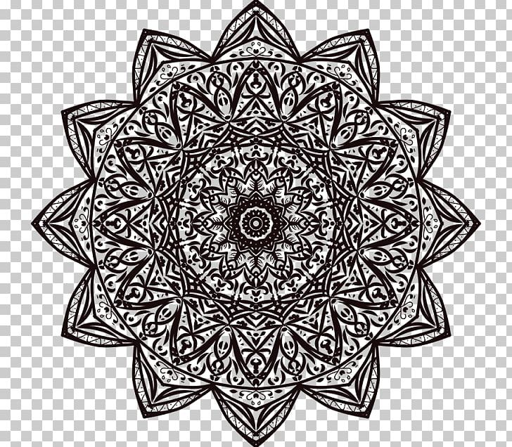 Mandala Drawing Art PNG, Clipart, Art, Black And White, Circle, Coloring Book, Doodle Free PNG Download