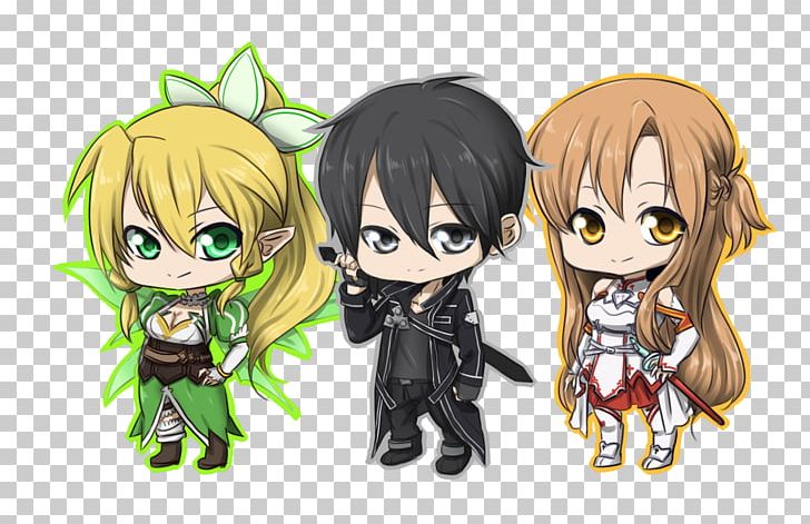 Asuna Kirito Sinon Chibi Sword Art Online PNG, Clipart, Anime, Art, Asuna, Black Hair, Cartoon Free PNG Download