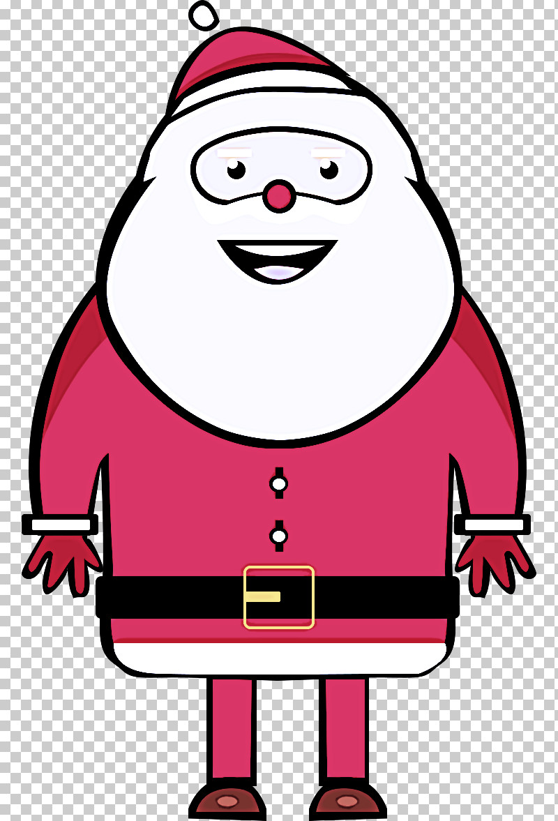 Santa Claus PNG, Clipart, Cartoon, Happy, Line, Pink, Pleased Free PNG Download
