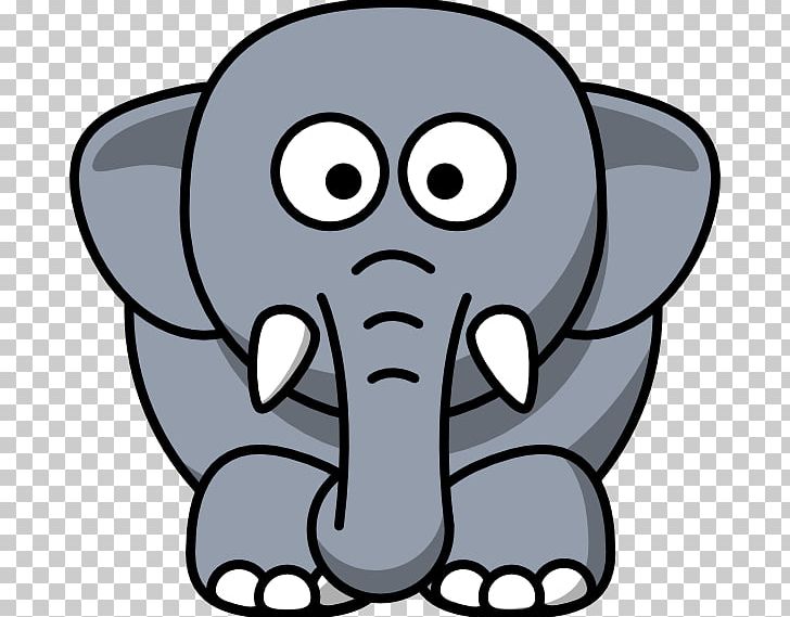 Cartoon Elephant Drawing PNG, Clipart, African Elephant, Artwork, Black And White, Cartoon, Cuteness Free PNG Download