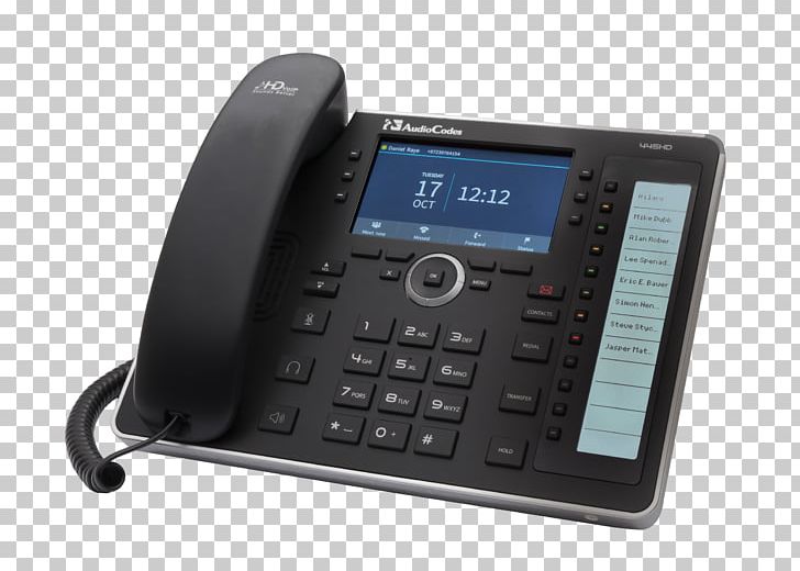 VoIP Phone Telephone Voice Over IP AudioCodes Skype For Business PNG, Clipart, Answering Machine, Caller Id, Corded Phone, Electronic Instrument, Electronics Free PNG Download