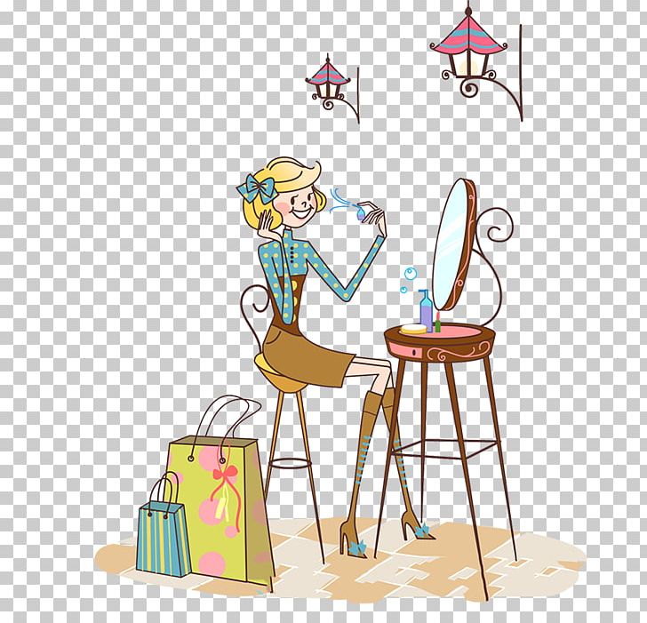 Make-up Cartoon PNG, Clipart, Area, Art, Cartoon, Chair, Comics Free PNG Download