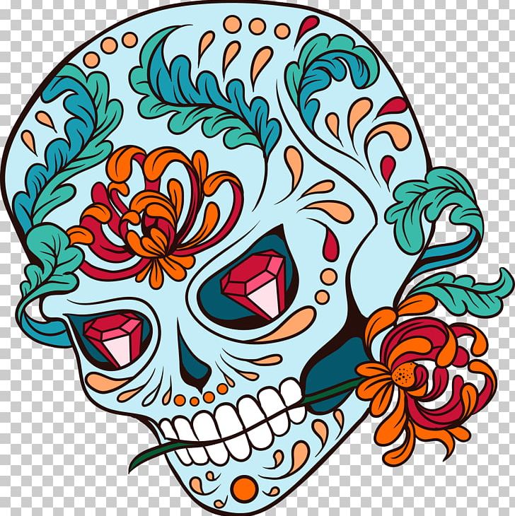 Calavera Skull Coloring Book PNG, Clipart, Art, Artwork, Blue, Bone, Book Free PNG Download