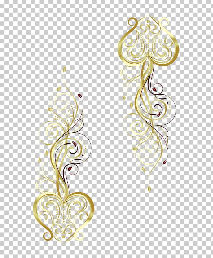 Gold Motif Gratis PNG, Clipart, Art, Beautiful, Beautiful Pattern, Body Jewelry, Creative Free PNG Download