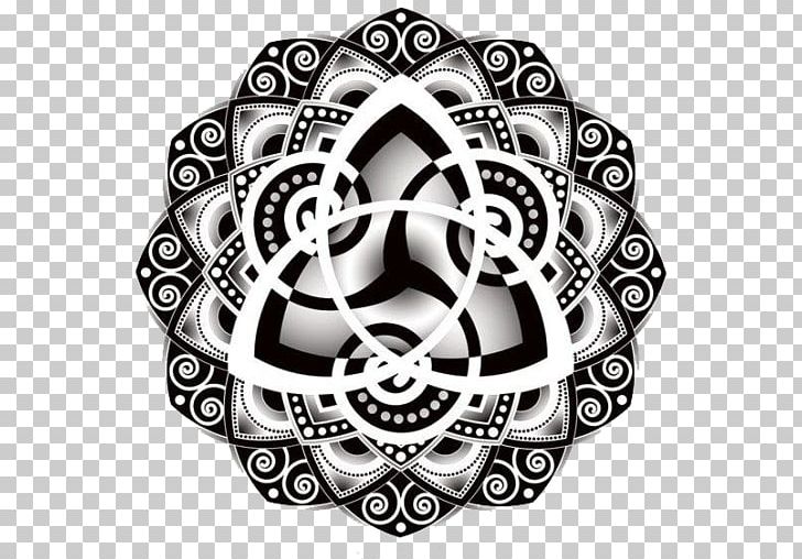 Celtic Knot Triquetra Tattoo Mandala Drawing PNG, Clipart, Art, Black And White, Celtic Knot, Celts, Circle Free PNG Download