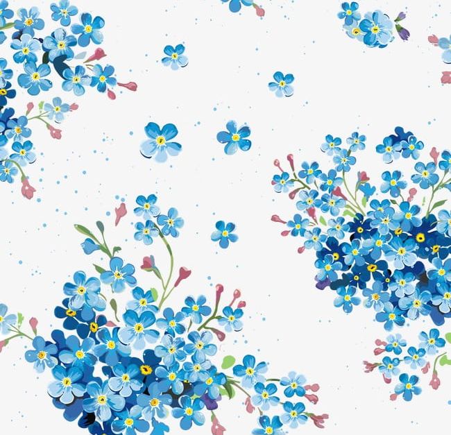 Hand-painted Flowers PNG, Clipart, Beautiful, Beautiful Flower, Blue, Blue Hand Painted Flowers, Decorative Free PNG Download