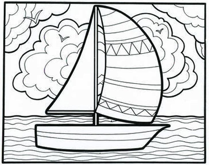 Coloring Book Doodle Page PNG, Clipart, Adult, Area, Art, Black And White, Boat Free PNG Download