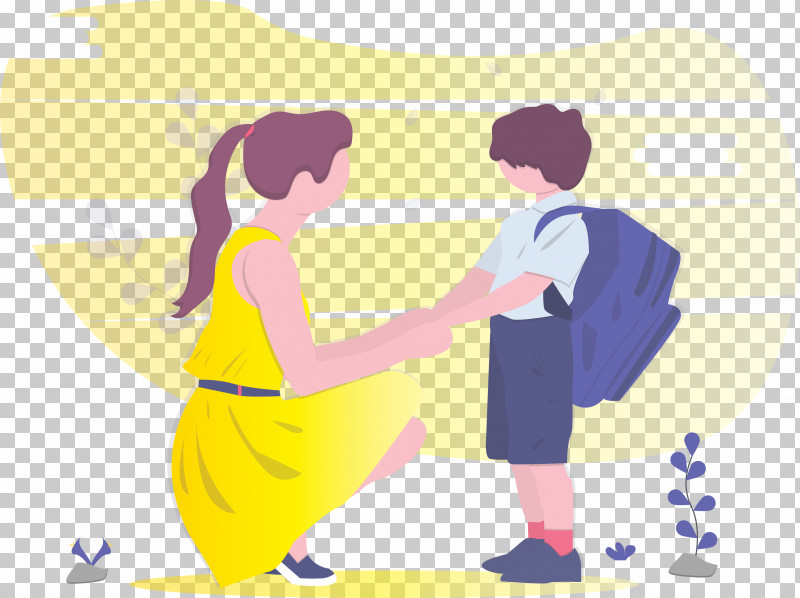 Back To School Mother Boy PNG, Clipart, Back To School, Boy, Cartoon, Conversation, Gesture Free PNG Download
