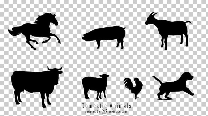 Sheep Cattle Horse Pig PNG, Clipart, Animal, Animals, Black And White, Cattle, Cattle Like Mammal Free PNG Download
