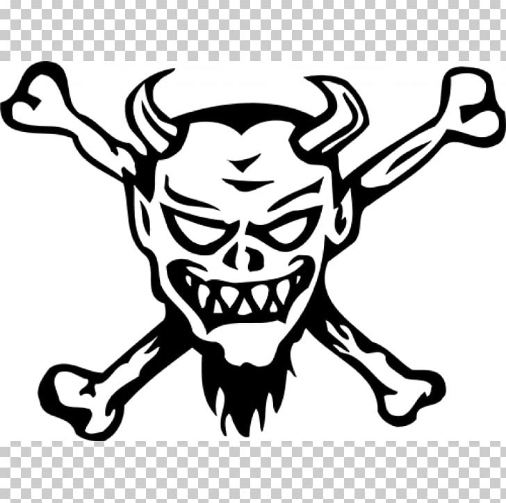 Decal Sticker Skull And Crossbones Devil PNG, Clipart, Art, Black, Devil, Fictional Character, Head Free PNG Download