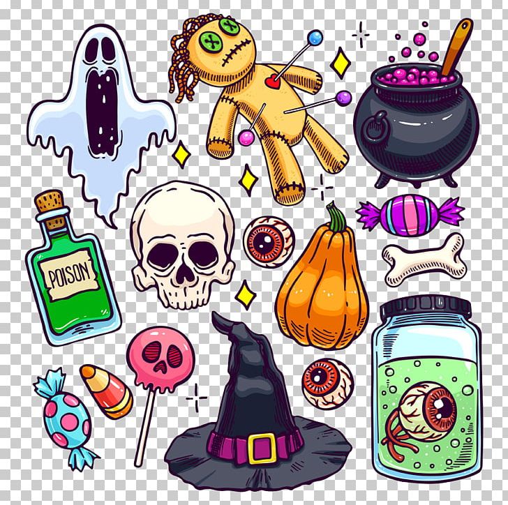 Halloween Cartoon Illustration PNG, Clipart, Candy, Cartoon, Decorative Patterns, Festivals, Food Free PNG Download