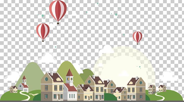 Town PNG, Clipart, Aerial View, Balloon, Beautiful Vector, Beauty, Beauty Salon Free PNG Download