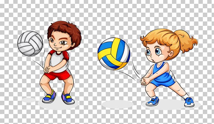 Volleyball Play Girl PNG, Clipart, Balloon Cartoon, Boy, Cartoon, Cartoon Boy, Cartoon Character Free PNG Download