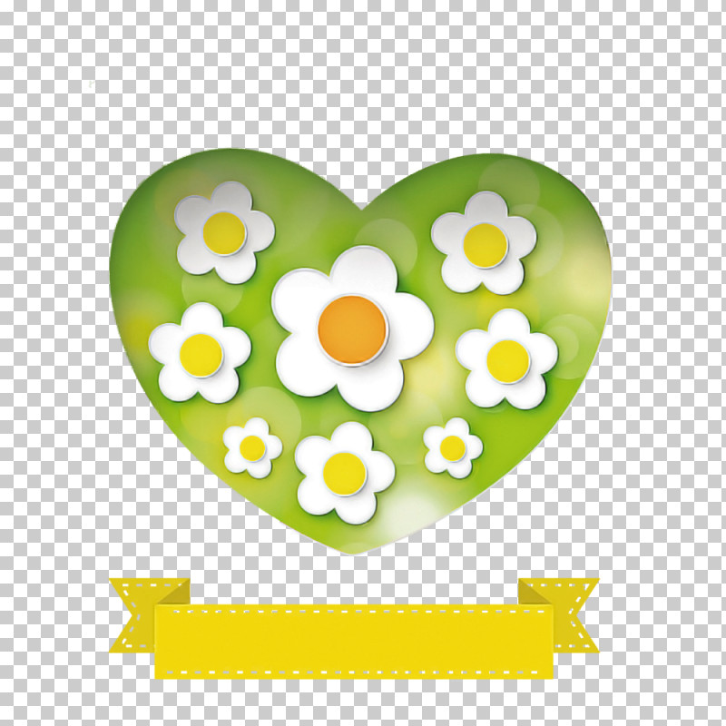 Green Yellow Heart Plant Pattern PNG, Clipart, Circle, Flower, Green, Heart, Petal Free PNG Download