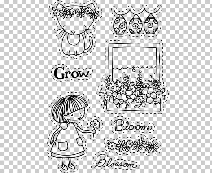 Paper Postage Stamps Craft Visual Arts PNG, Clipart, Angle, Black, Black And White, Cardmaking, Cartoon Free PNG Download