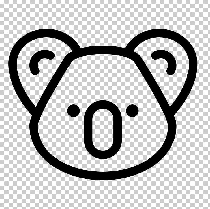 Koala Computer Icons PNG, Clipart, Animals, Area, Bear, Black And White, Circle Free PNG Download