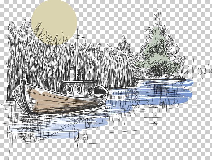 Illustration PNG, Clipart, Boat, Boating, Boats, Color Pencil, Drawing Free PNG Download
