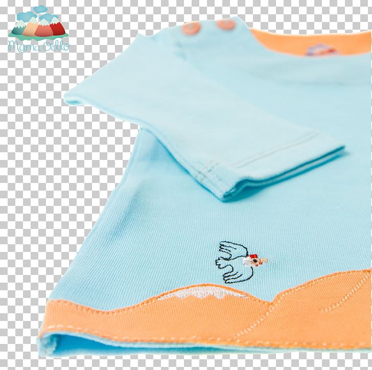 T-shirt Sleeve Textile Turquoise Font PNG, Clipart, Aqua, Blue, Clothing, Material, Orange Free PNG Download