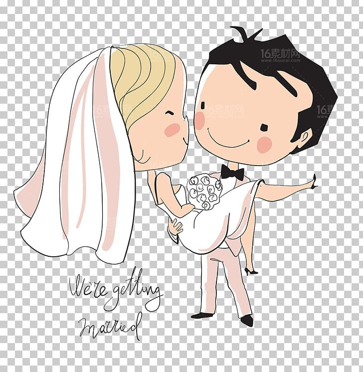 Wedding Invitation Cartoon Illustration PNG, Clipart, Arm, Boy, Bride, Cartoon, Cartoon Couple Free PNG Download