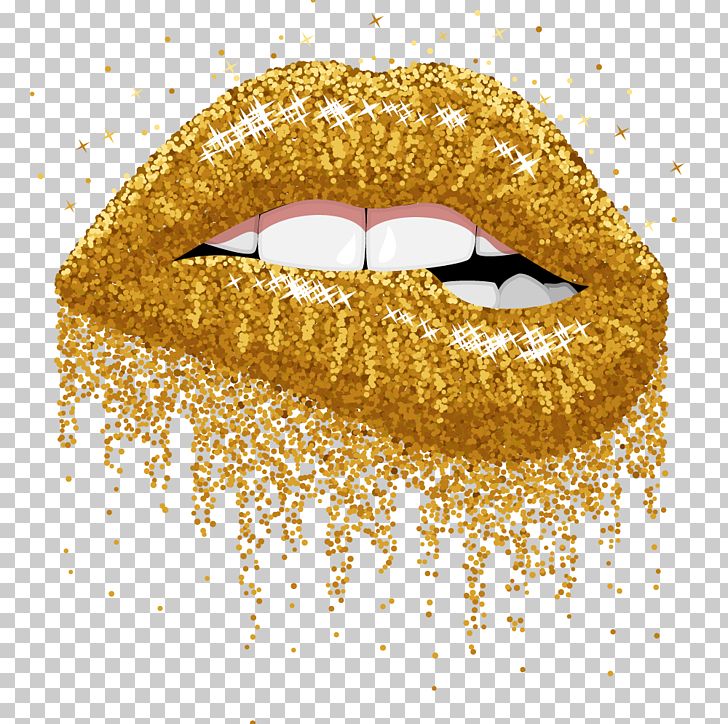 Lip Gloss Glitter Gold PNG, Clipart, Animal Bite, Biting, Color, Computer Icons, Font Free PNG Download