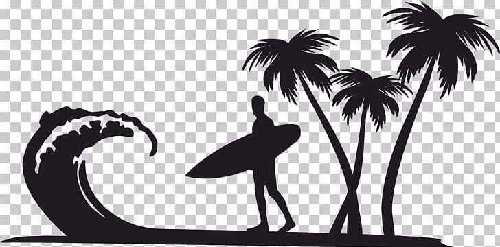 Open Surfing Palm Trees Desktop PNG, Clipart, Arecales, Beak, Bird, Black, Black And White Free PNG Download