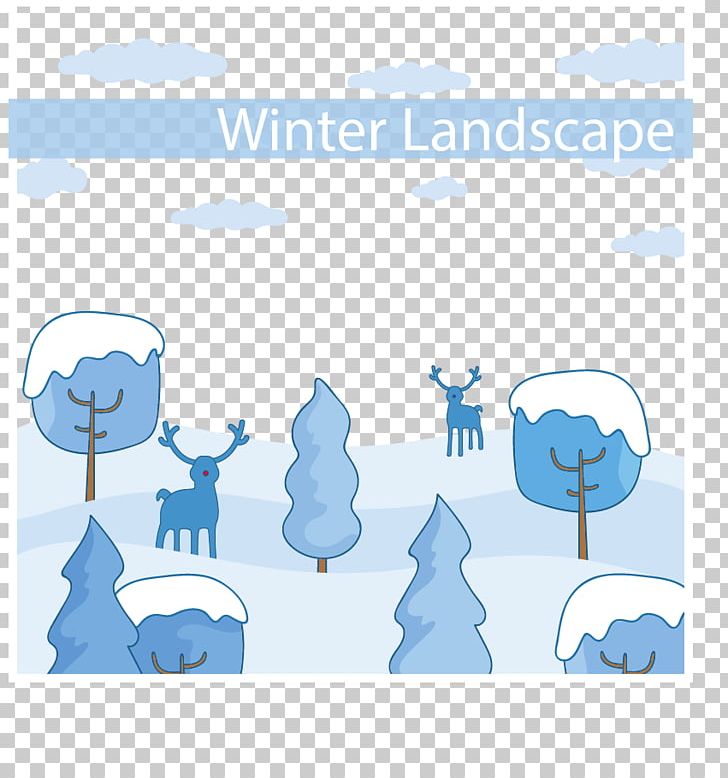 Reindeer Euclidean PNG, Clipart, Blue, Cartoon, Christmas Card, Christmas Snow, Clip Art Free PNG Download