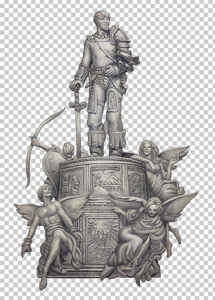 Pathfinder Roleplaying Game Dungeons & Dragons Statue Shadowrun Role-playing Game PNG, Clipart, Art, Bard, Black And White, Bronze, Bronze Sculpture Free PNG Download