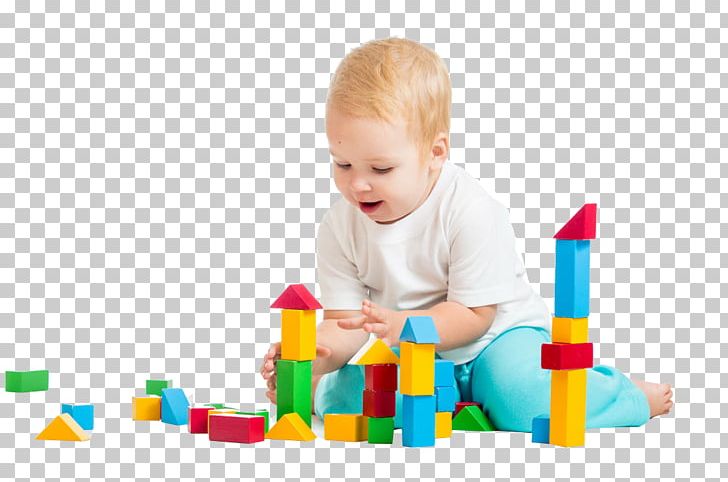 baby playing with blocks clipart