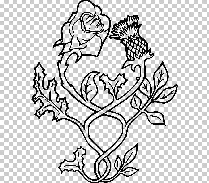 Thistle Rose Tattoo Scotland Drawing PNG, Clipart, Artwork, Black And White, Branch, Color, Cut Flowers Free PNG Download