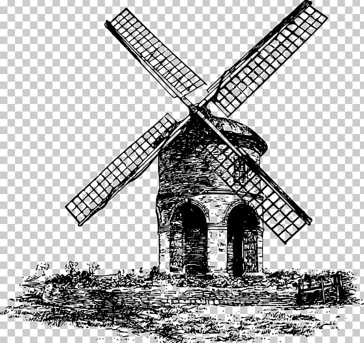 Windmill Wind Power Wind Farm PNG, Clipart, Artwork, Black And White, Building, Desktop Wallpaper, Download Free PNG Download