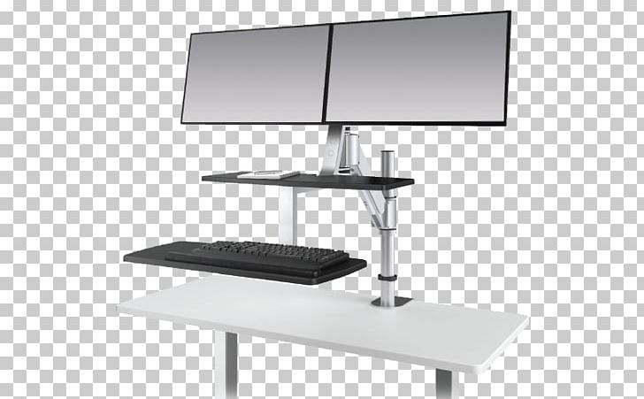 Sit-stand Desk Standing Desk Workstation Sitting PNG, Clipart, Angle, Computer Desk, Computer Monitor Accessory, Desk, Desktop Computers Free PNG Download